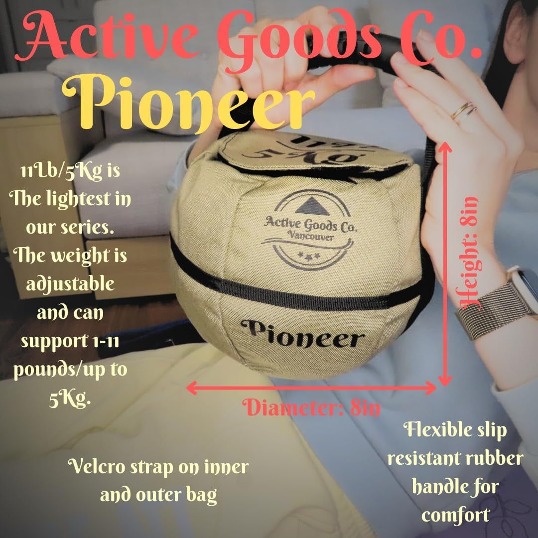 Activegoodsco. Kettlebell Sandbag for Fitness Workout, Different Sizes 11Lb to 75Lb. Visit to See the Options